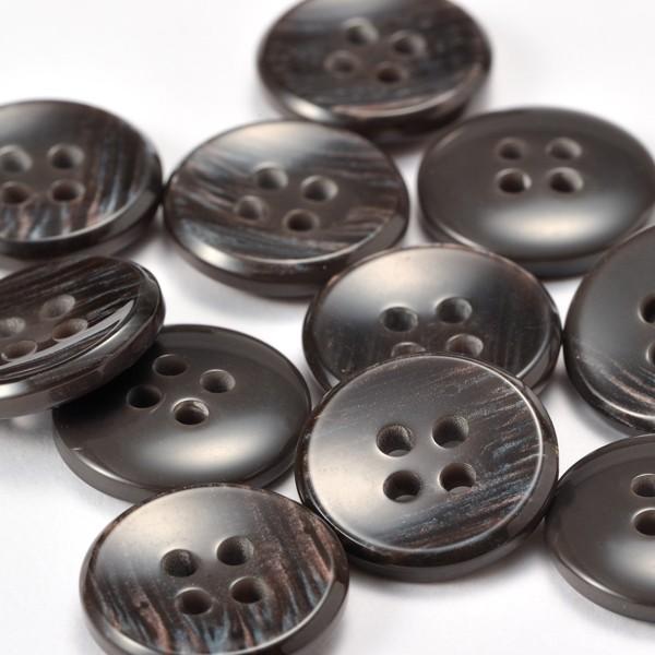 送料無料 416 COLOR.14ブラウングレー  15mm紳士服スーツジャケットの袖口・袖ボタン 老舗テーラー御用達スーツボタン専門店の高級ボタン |  | 01