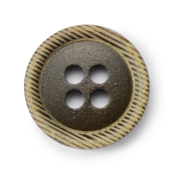 送料無料 水牛ボタンブラントK-1176 COLOR.DBRダークブラウン 15mm紳士服スーツジャケットの袖口・袖ボタン  スーツボタン専門店 | 