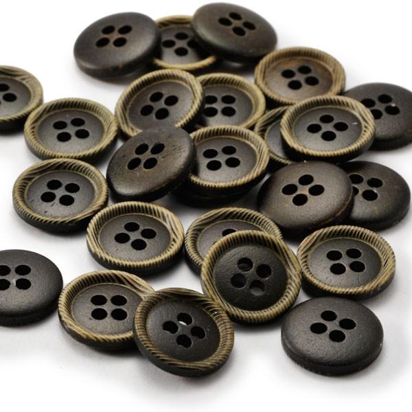 送料無料 水牛ボタンブラントK-1176 COLOR.DBRダークブラウン 15mm紳士服スーツジャケットの袖口・袖ボタン  スーツボタン専門店 |  | 01