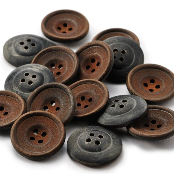 送料無料 水牛ボタンブラントK-1198 COLOR.BRNブラウン 20mm紳士服スーツジャケットの前ボタン スーツボタン専門店 |  | 01