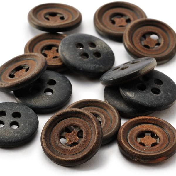 送料無料 水牛ボタンブラントK-1199 COLOR.BRNブラウン 20mm紳士服スーツジャケットの前ボタン 老舗テーラー御用達スーツボタン専門店の高級ボタン |  | 01