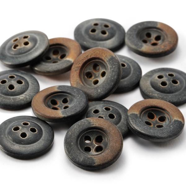 送料無料 水牛ボタンブラントK-1200 COLOR.BLKブラック 20mm紳士服スーツジャケットの前ボタン 老舗テーラー御用達スーツボタン専門店の高級ボタン |  | 01