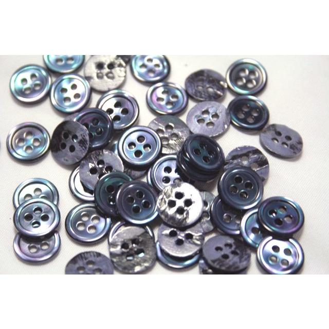 17型高瀬貝ボタン染色ブルー 9mm 1個 シェルボタン | 