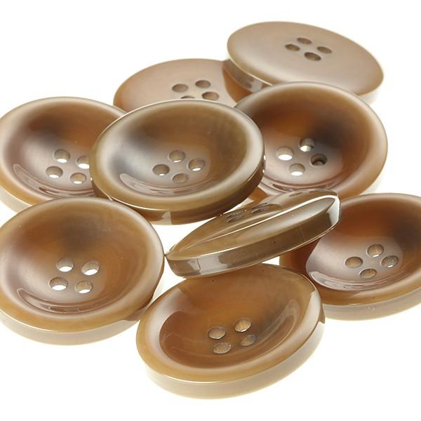 Ｖ７７　25mm  color.42ライトブラウン  コート対応ボタン老舗テーラー御用達スーツボタン専門店の高級ボタン | 
