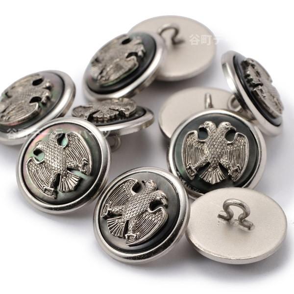 メタルボタンWF-15・シルバー・黒蝶貝・21mm紳士服スーツジャケット20mm21mmボタン取替えに スーツボタン専門店 |  | 01
