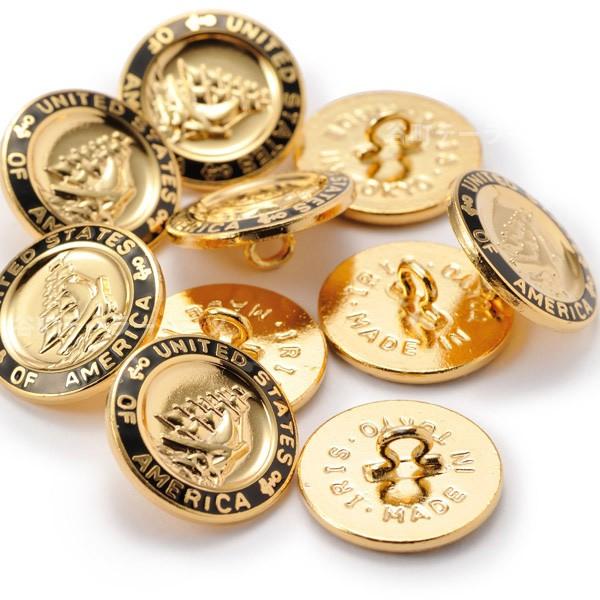 メタルボタンWF-50 G09 ・ゴールドブラック・21mm紳士服スーツジャケット20mm21mmボタン取替え スーツボタン専門店 |  | 01