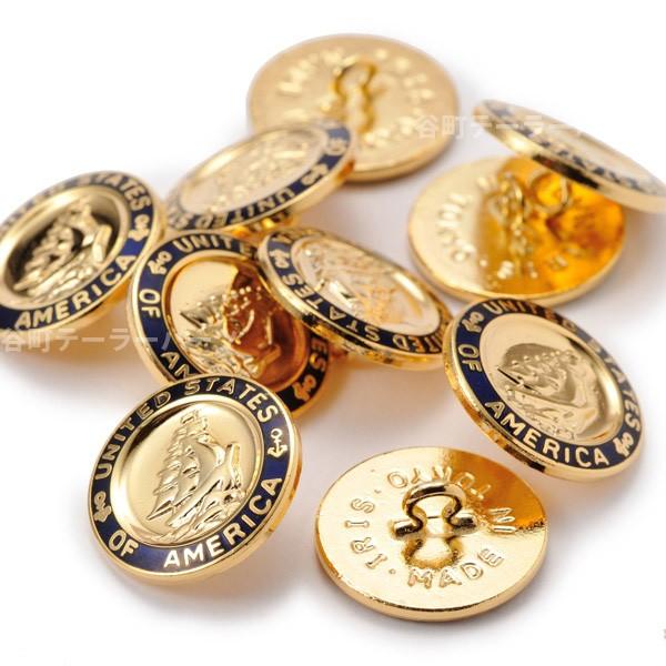 メタルボタンWF-50 G58 ・ゴールドネイビー・21mm紳士服スーツジャケット20mm21mmボタン取替えに スーツボタン専門店 |  | 01