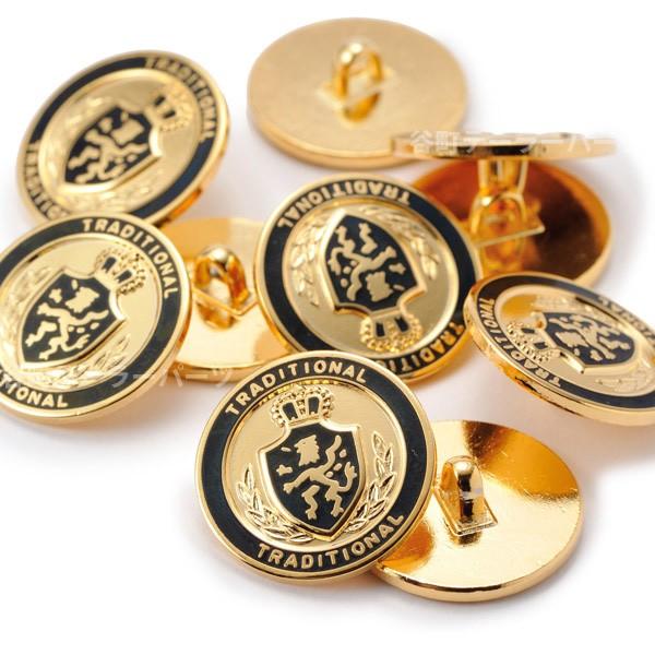 メタルボタンWF-2003 G09 ・ゴールドブラック・15mm紳士服スーツジャケット袖口・袖ボタン スーツボタン専門店 |  | 01