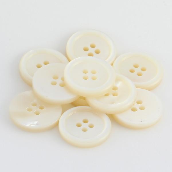 送料無料 厚手3.5mm厚17型白蝶貝ボタン 15mm肉厚 スーツジャケット袖口用ボタン シェルボタン |  | 01