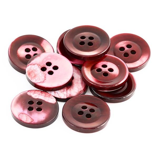 送料無料 HT19T高瀬貝 レッド染色 No.1   15mm 天然高瀬貝スーツジャケット袖ボタン シェルボタン |  | 01