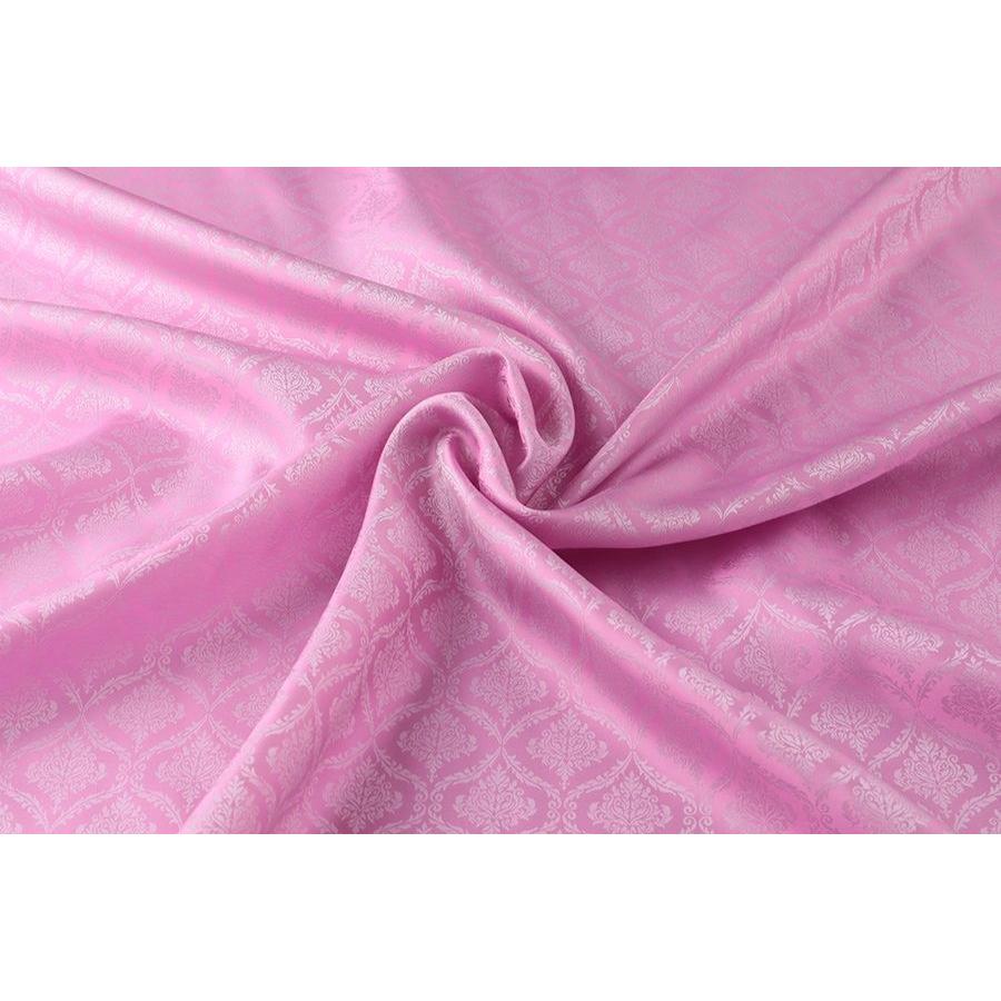 送料無料 9304 カラー21ピンク ダマスク柄高級ジャガード裏地 高密度,キュプラ100%,ふじやま織 |  | 01