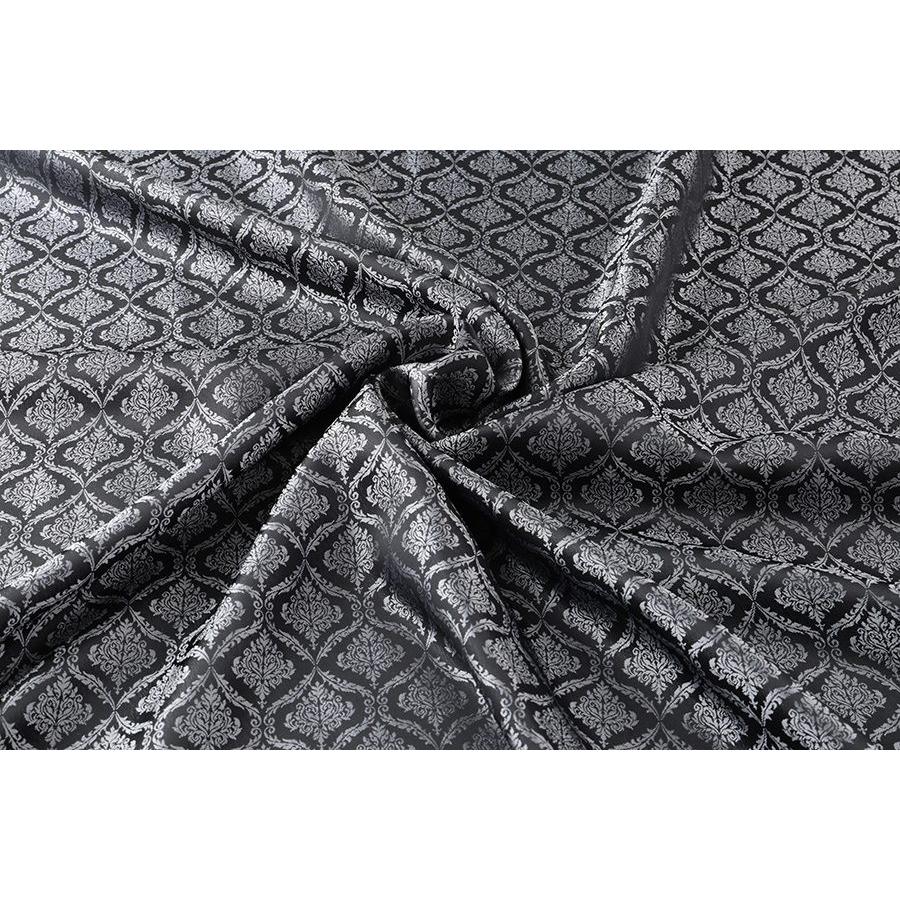 送料無料 9304 カラー40ダークグレー ダマスク柄高級ジャガード裏地 高密度,キュプラ100%,ふじやま織 |  | 01