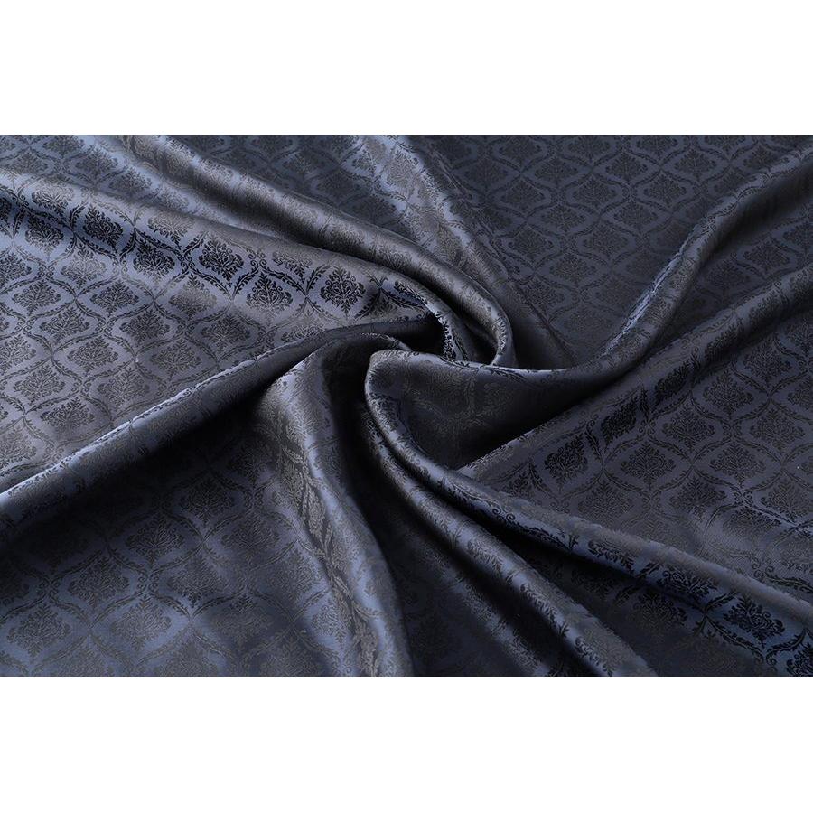 送料無料 9304 カラー51ネイビー ダマスク柄高級ジャガード裏地 高密度,キュプラ100%,ふじやま織 |  | 01