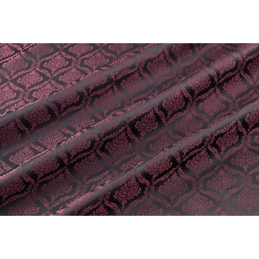 送料無料 9304 カラー60ダークワインレッド ダマスク柄高級ジャガード裏地 高密度,キュプラ100%,ふじやま織 | 