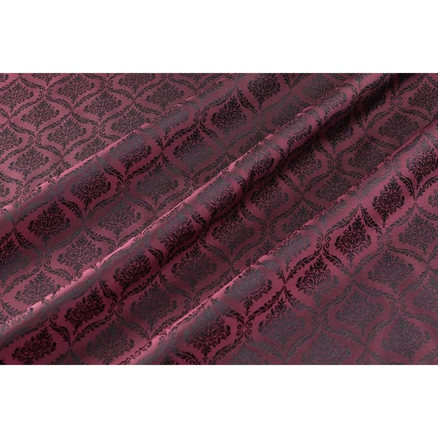 送料無料 9304 カラー61ワインレッド ダマスク柄高級ジャガード裏地 高密度,キュプラ100%,ふじやま織 | 