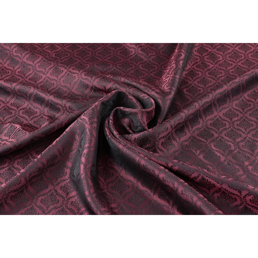 送料無料 9304 カラー61ワインレッド ダマスク柄高級ジャガード裏地 高密度,キュプラ100%,ふじやま織 |  | 01