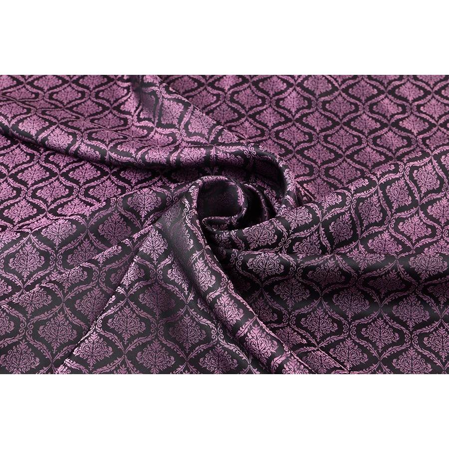 送料無料 9304 カラー70ダークピンク ダマスク柄高級ジャガード裏地 高密度,キュプラ100%,ふじやま織 |  | 01