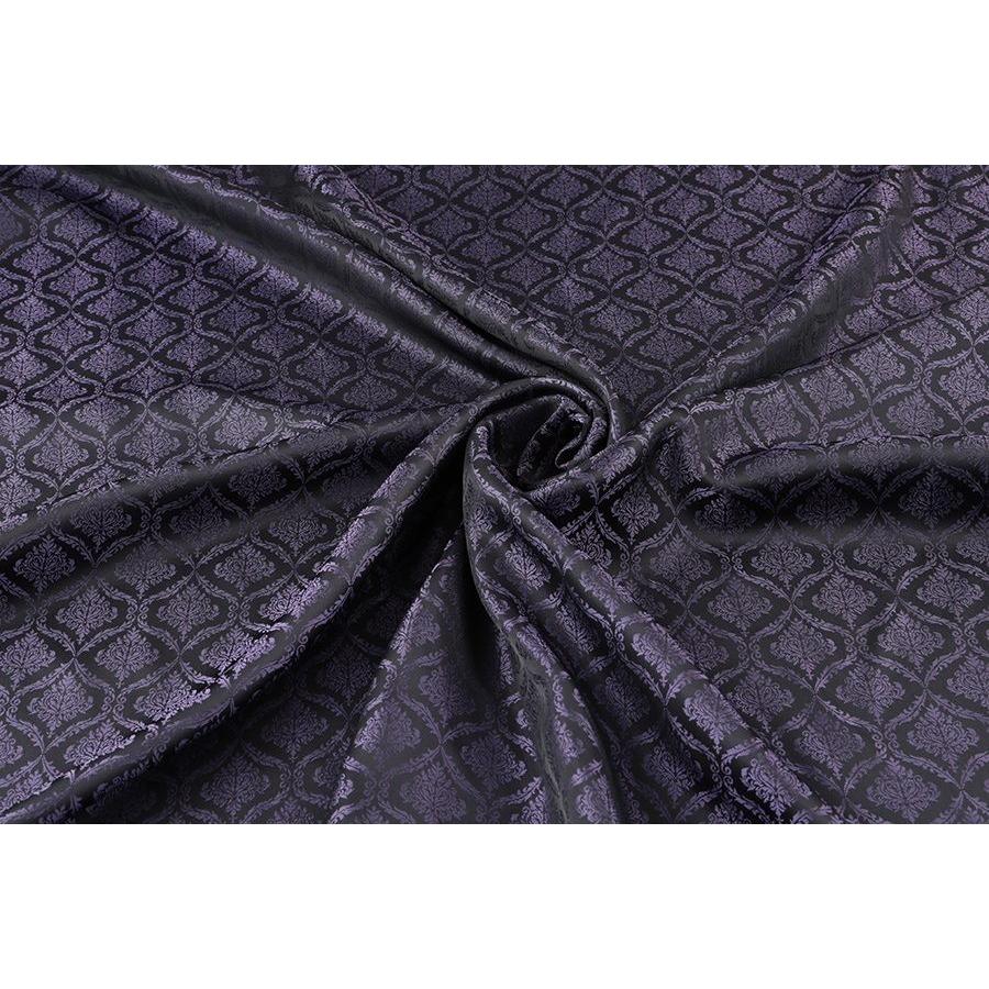 送料無料 9304 カラー80ダークパープル ダマスク柄高級ジャガード裏地 高密度,キュプラ100%,ふじやま織 |  | 01