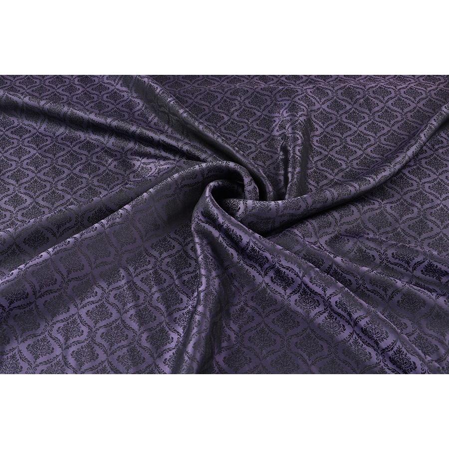 送料無料 9304 カラー81パープル ダマスク柄高級ジャガード裏地 高密度,キュプラ100%,ふじやま織 |  | 01