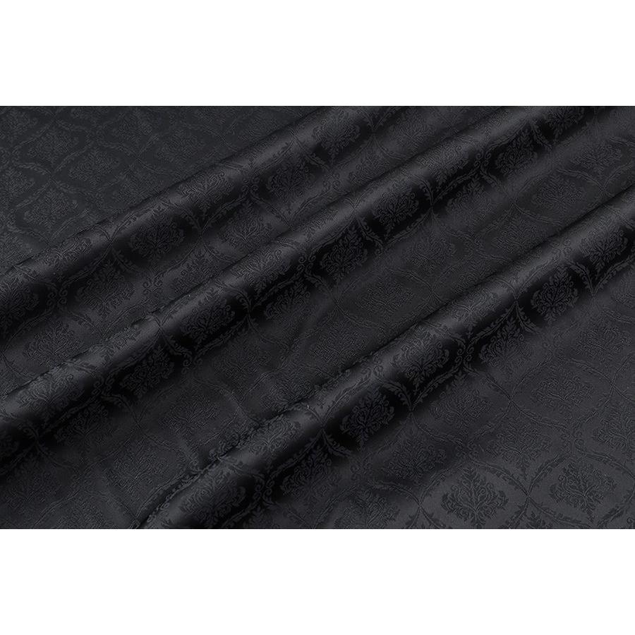 送料無料 9304 カラー90ブラック ダマスク柄高級ジャガード裏地 高密度,キュプラ100%,ふじやま織 | 