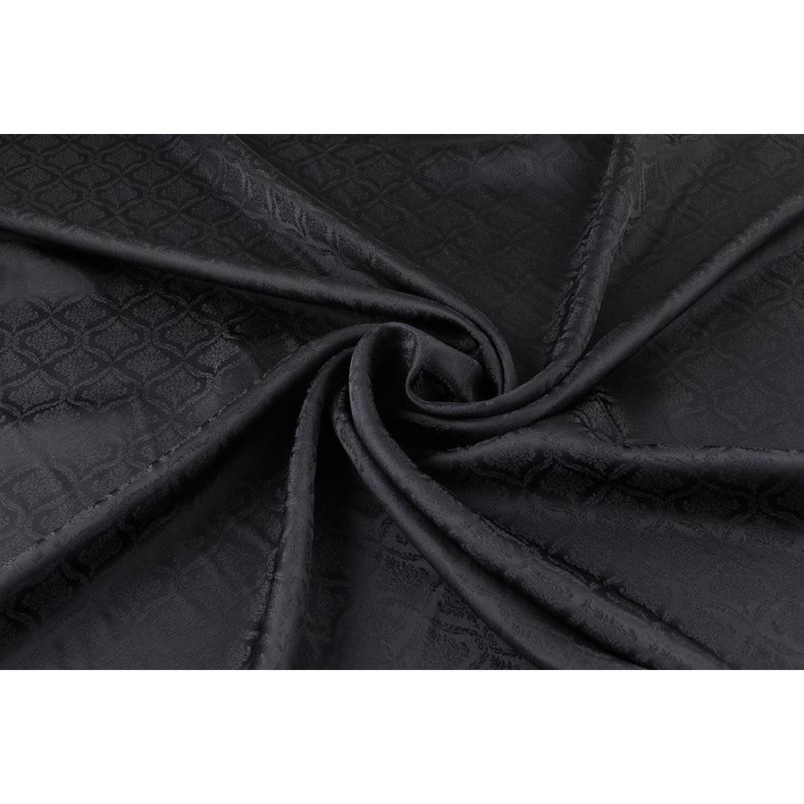 送料無料 9304 カラー90ブラック ダマスク柄高級ジャガード裏地 高密度,キュプラ100%,ふじやま織 |  | 01