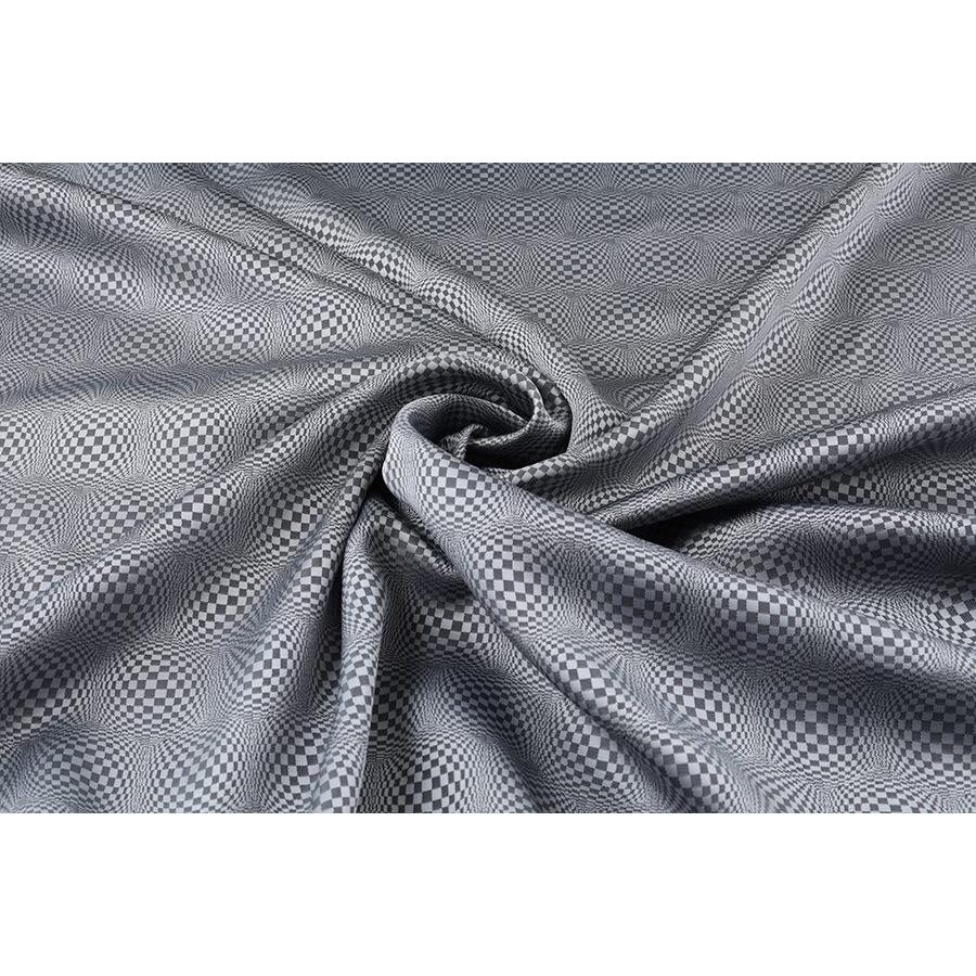 送料無料 9305 カラー10シルバー 格子幾何学柄高級ジャガード裏地 高密度,キュプラ100%,ふじやま織 |  | 01