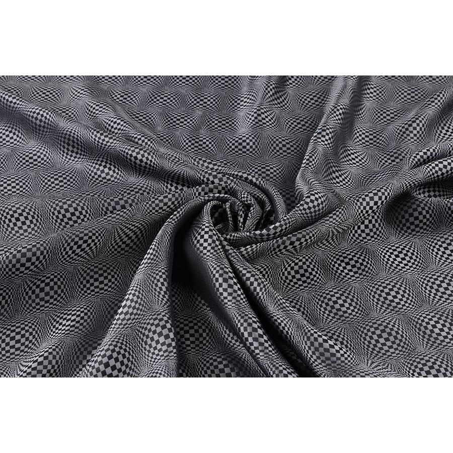 送料無料 9305 カラー40グレー 格子幾何学柄高級ジャガード裏地 高密度,キュプラ100%,ふじやま織 |  | 01