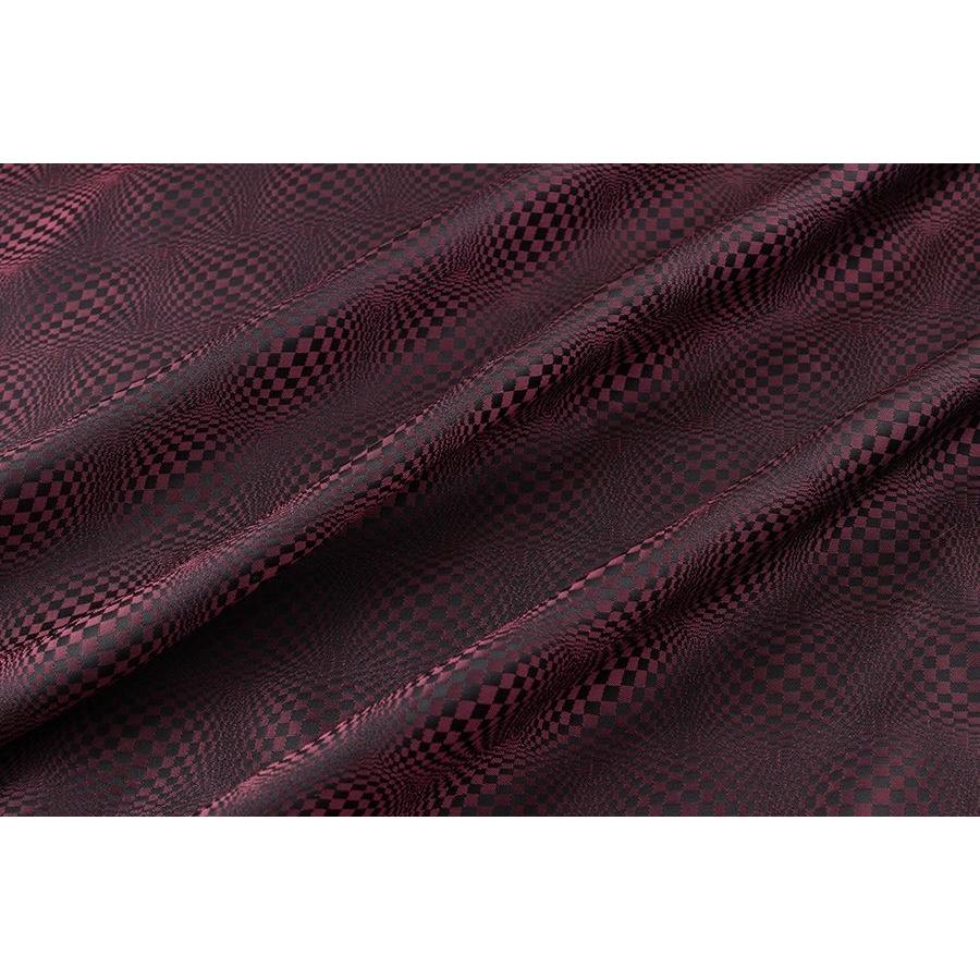 送料無料 9305 カラー60ワイン 格子幾何学柄高級ジャガード裏地 高密度,キュプラ100%,ふじやま織 | 
