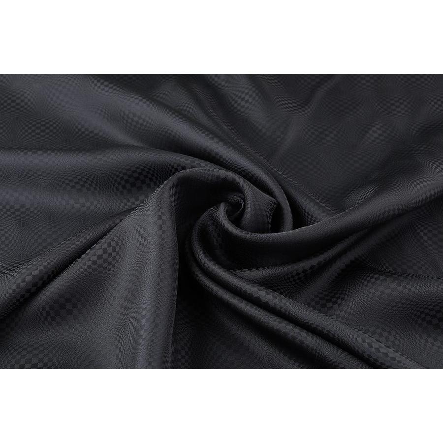 送料無料 9305 カラー90ブラック 格子幾何学柄高級ジャガード裏地 高密度,キュプラ100%,ふじやま織 |  | 01