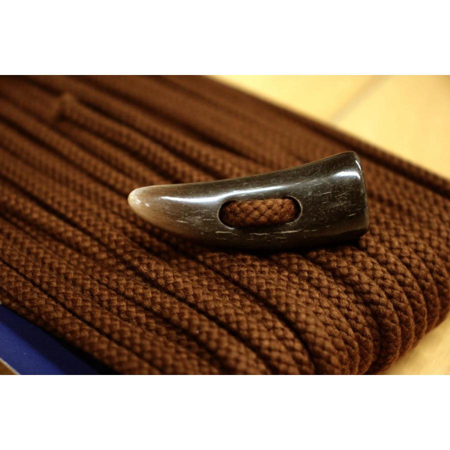 トグルボタン用ひも ブラウン茶色 コート用水牛トグルボタンの紐 10cm単位 ダッフルコート用紐 ヒモのみボタン別売 | 