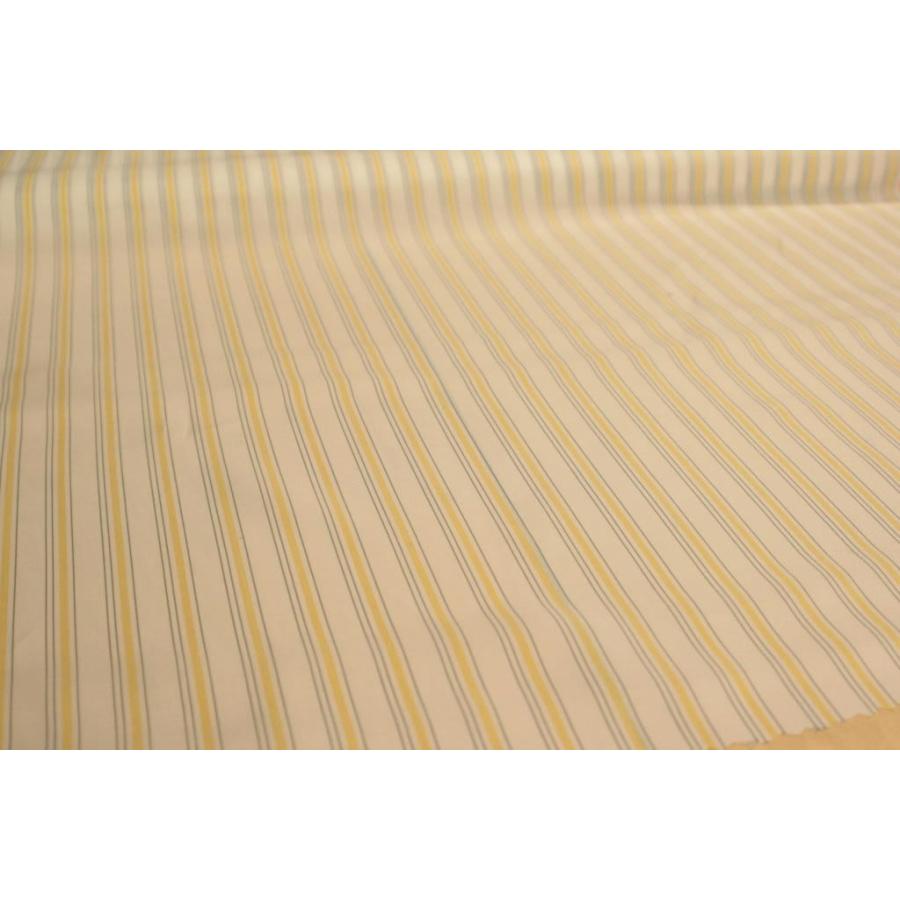 10cm単位カット 甲州織袖裏880番高級袖裏 生成りの黄色ストライプ スーツの袖の裏の生地です |  | 02