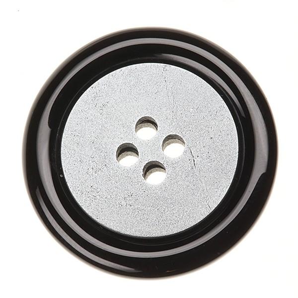 送料無料 20mm宝石ボタンREX No.14  内側：ヘマタイト,外側：オニキス 高級スーツジャケット用ボタン,パワーストーン |  | 01