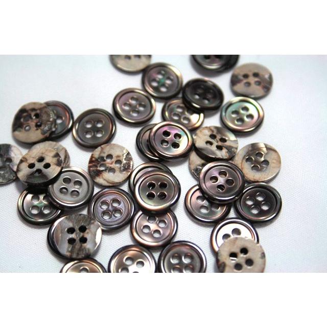 送料無料 17型高瀬貝ボタン染色ブラウン 9mm 50個セット 天然貝シャツボタン シェルボタン | 