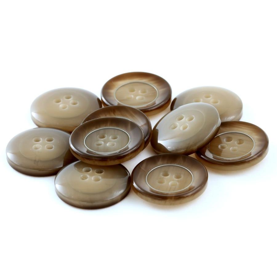 ケウル COLOR．41ライトブラウン系  15mm 1個から販売 ポリとメタルリングの組合わせ 紳士服スーツジャケットの袖口ボタン・袖ボタン |  | 01