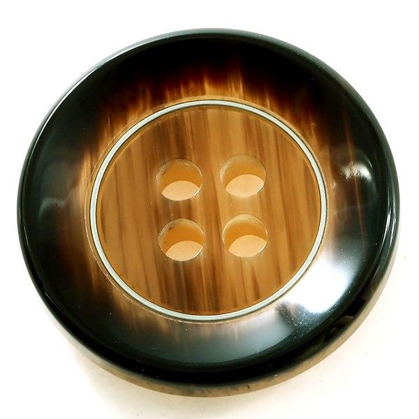 ケウル COLOR．45ブラウン系  15mm 1個から販売 ポリとメタルリングの組合わせ 紳士服スーツジャケットの袖口ボタン・袖ボタン | 