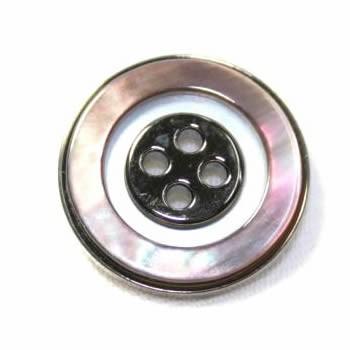 PS-16黒蝶貝メタルボタン15mm ブラックゴールド  老舗テーラー御用達スーツボタン専門店の高級ボタン | 