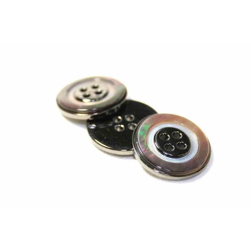 PS-16黒蝶貝メタルボタン15mm ブラックゴールド  老舗テーラー御用達スーツボタン専門店の高級ボタン |  | 01