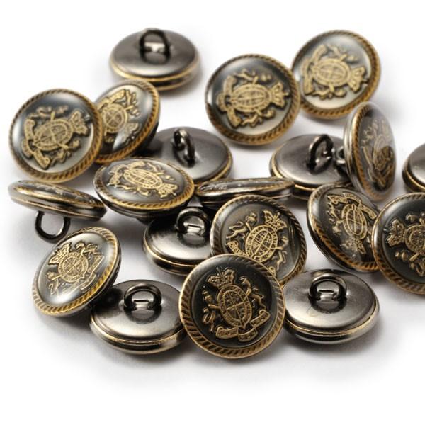 メタルボタンY-55・燻しゴールド・15mm袖口・袖ボタン 老舗テーラー御用達スーツボタン専門店の高級ボタン |  | 01