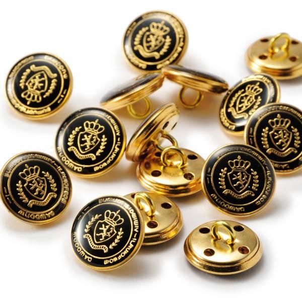 メタルボタンY-53・ゴールド・15mm 紳士服スーツジャケットの袖口・袖ボタン 老舗テーラー御用達スーツボタン専門店の高級ボタン |  | 01