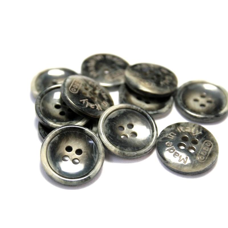 送料無料 MONTE モンテ イタリーボタン COLOR．19：グレー  20mmスーツジャケット前ボタン スーツボタン専門店の高級ボタン |  | 01