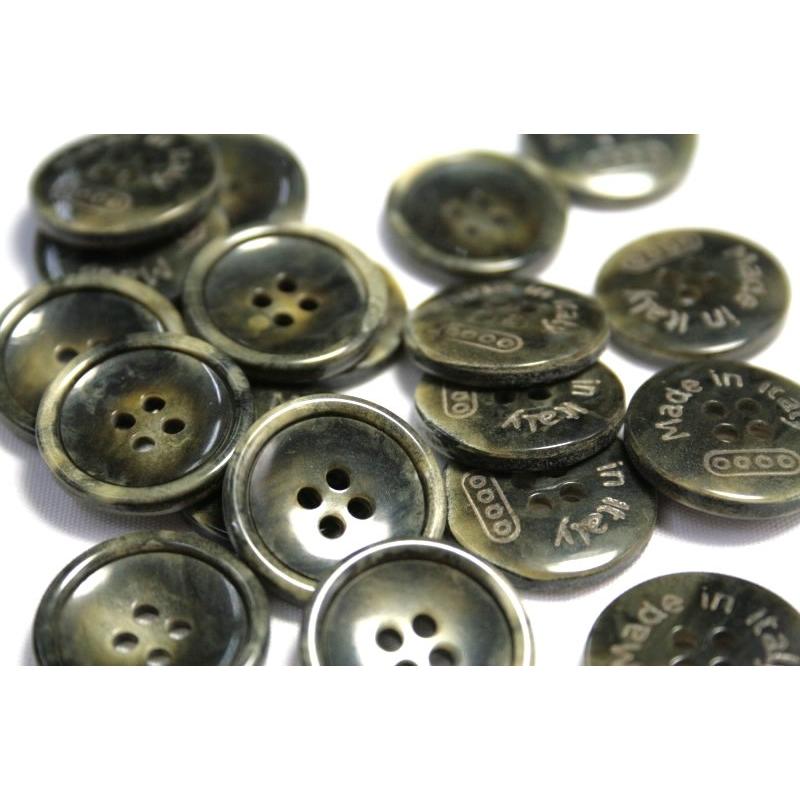 送料無料 MONTE モンテ イタリーボタン COLOR．9：モスグリーン  20mmスーツジャケット前ボタン 老舗テーラー御用達スーツボタン専門店の高級ボタン |  | 01