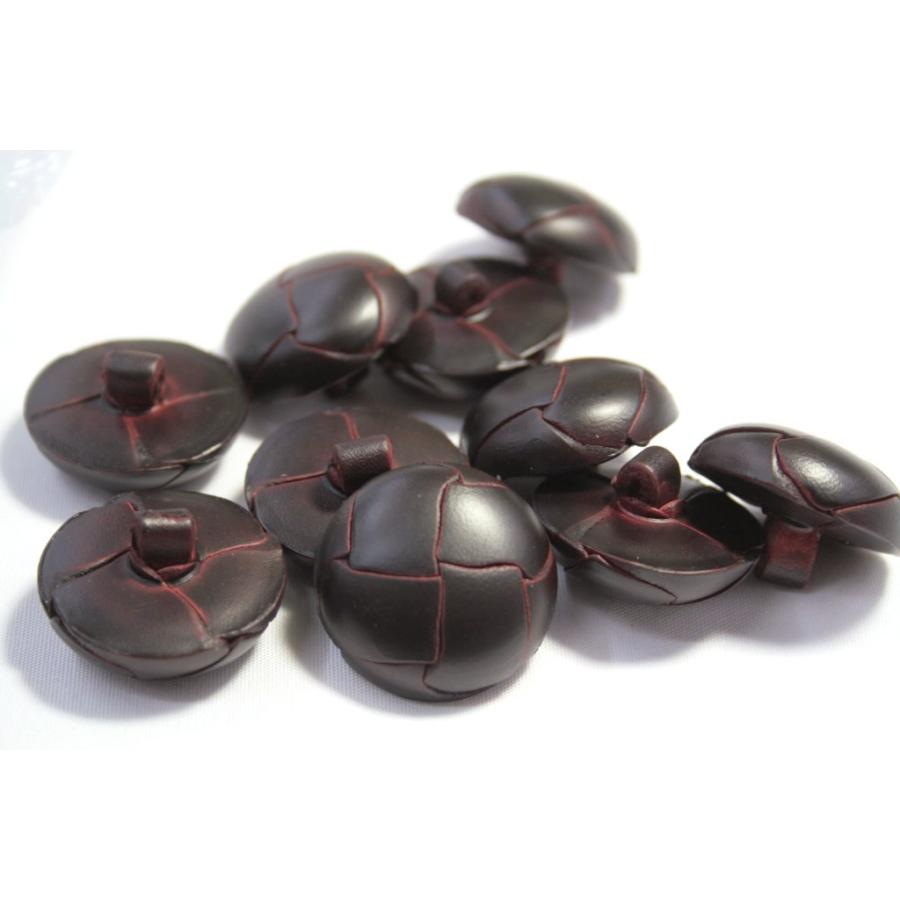 本革ボタン LZ100　30mm  color.04ダークブラウン  コート対応ボタン 実寸は29mm 革ボタン,レザーボタン,皮ボタン |  | 03