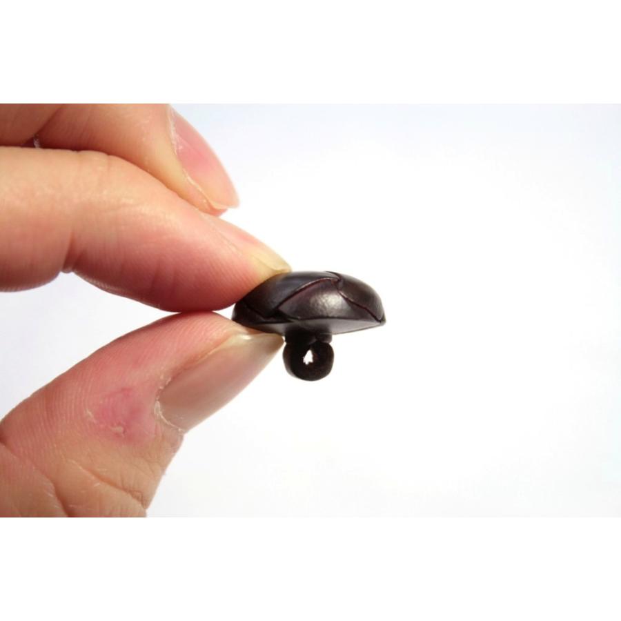 本革ボタン LZ100 19mm color.04ダークブラウン  コート対応ボタン 革ボタン,レザーボタン,皮ボタン老舗テーラー御用達スーツボタン専門店 |  | 04