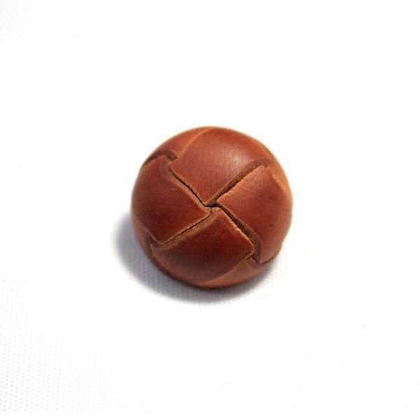 本革ボタン LZ100 15mm color.01ライトブラウン  コート対応ボタン,スーツ袖ボタン,革ボタン,レザーボタン,皮ボタン | 