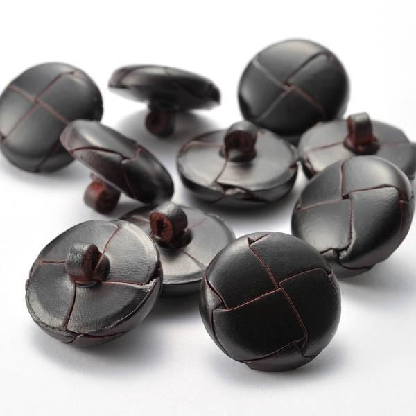 本革ボタン LZ200　30mm  color.04ダークブラウン  コート対応ボタン 実寸は29mm 革ボタン,レザーボタン,皮ボタン |  | 01