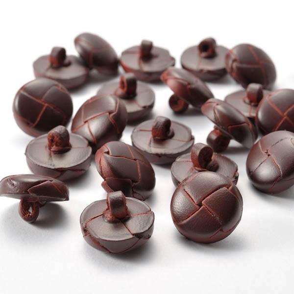 本革ボタン LZ200 15mm color.03ブラウン  コート対応ボタン,スーツ袖ボタン,革ボタン,レザーボタン,皮ボタン |  | 01