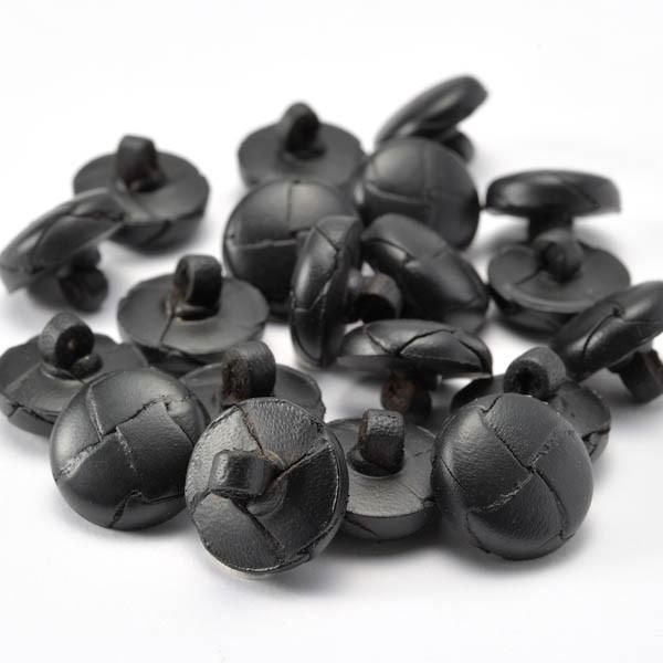 本革ボタン LZ200 15mm color.05ブラック  コート対応ボタン,スーツ袖ボタン,革ボタン,レザーボタン,皮ボタン老舗テーラー御用達ボタン専門店 |  | 01