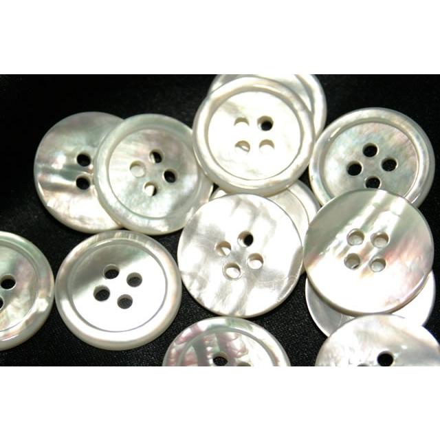 送料無料 17型白蝶貝ボタン 15mm袖口・袖ボタン 老舗テーラー御用達スーツボタン専門店のシェルボタン |  | 02