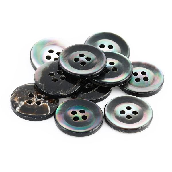 送料無料 HK19T 黒蝶貝ナチュラル 20mm　天然の黒蝶貝スーツジャケットの前ボタン シェルボタン |  | 01