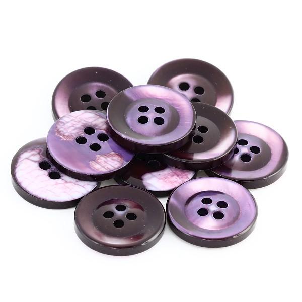 送料無料 HK19T高瀬貝 パープル染色 No.9  20mm　天然高瀬貝スーツジャケット前ボタンに シェルボタン |  | 01